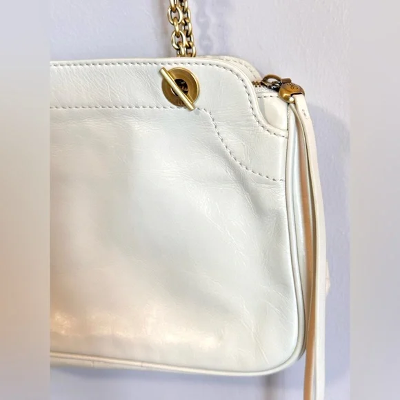 HOBO Refine Double Strap Shoulder Bag - Latte Cream with Gold Hardware - Picture 5 of 17